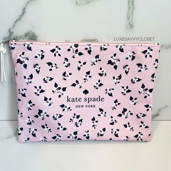 Kate Spade Large Canvas Floral Pouch - Picture 1 of 3